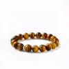 Natural Yellow Tiger's Eye Bracelet for Men and Women High-End Tiger's Eye Wooden Crystal Bead Bracelet Gift