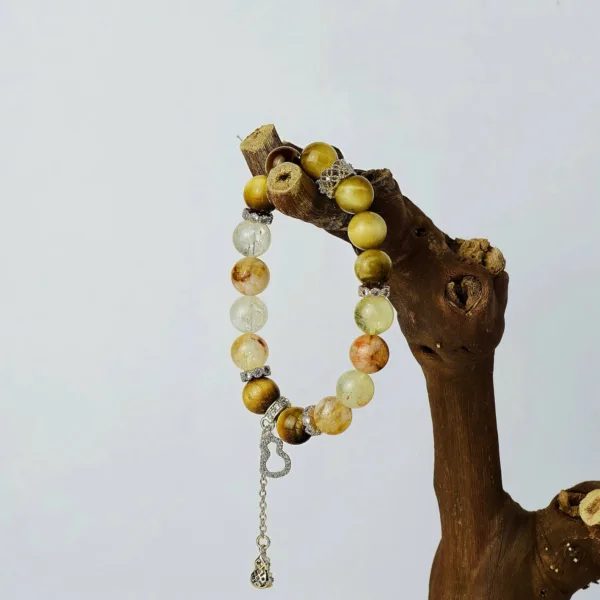 Golden Tiger's Eye Yellow Topaz Crystal Bracelet for Women - Attract Wealth Premium Original Natural Crystal Bracelet for Women - Elevated Luxury for Her