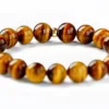 Natural Yellow Tiger's Eye Bracelet for Men and Women High-End Tiger's Eye Wooden Crystal Bead Bracelet Gift