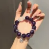 【Purple Fire of the Ninth Palace】 Wealth-Attracting & Fortune-Reversing Purple Spirit Natural Amethyst Bracelet Large Beads Girlfriend Gift Bracelet